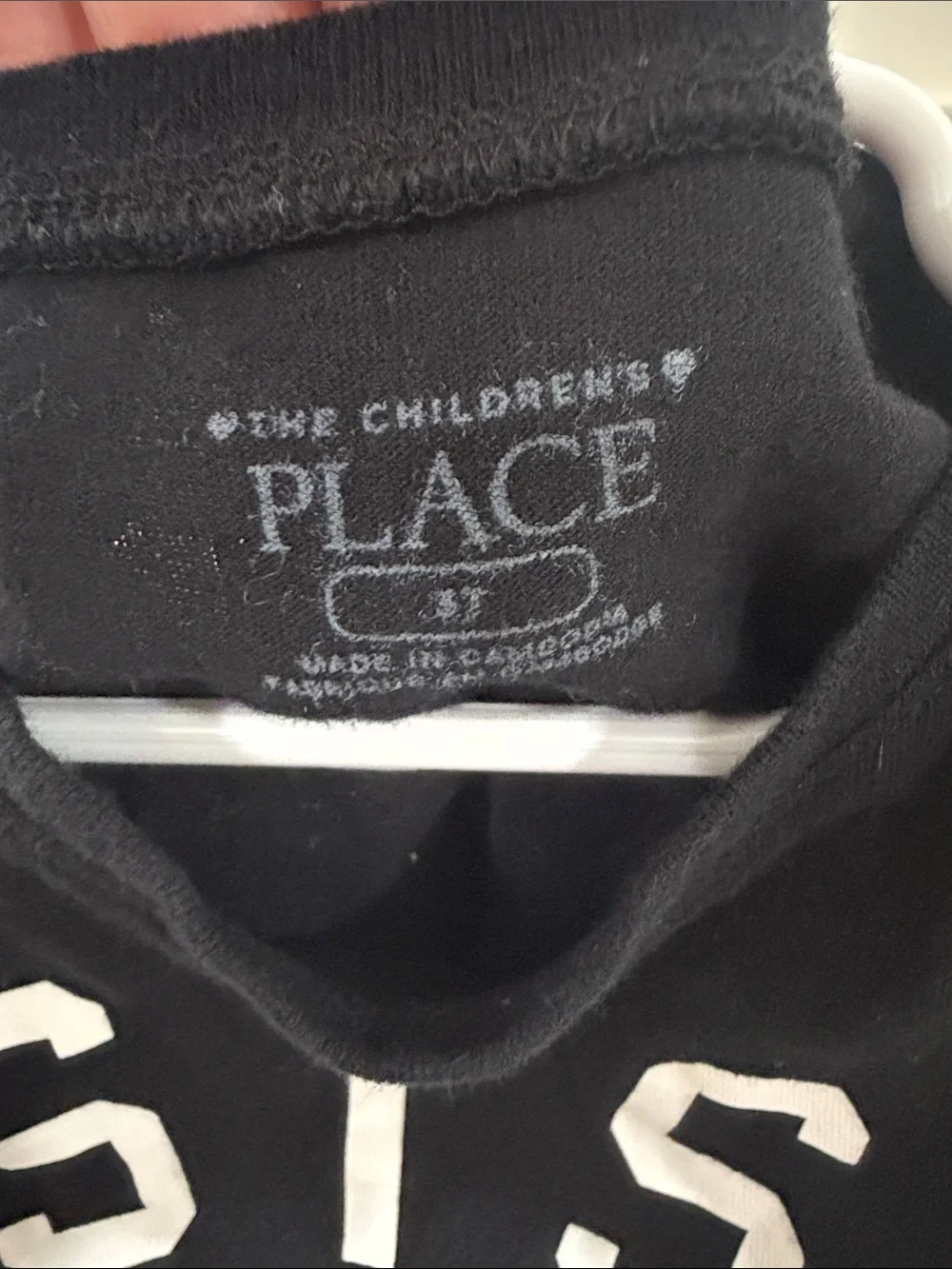 The Children's Place Black 'SIS' Short Sleeve Graphic Tee